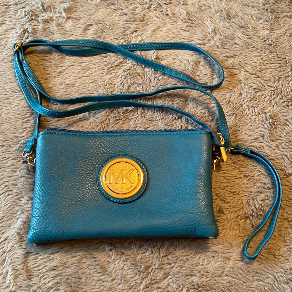 Michael Kors blue crossbody/wallet
